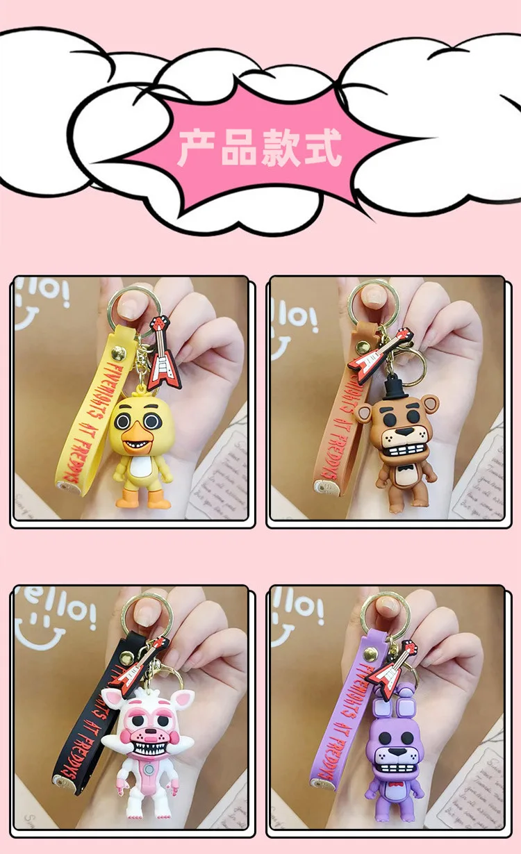 Wholesale Anime FNAF Freddy Acrylic Keychain Bonnie Foxy Chica Double Sided  Cartoon Pendant Key Chains Fans Collection Gift - AliExpress