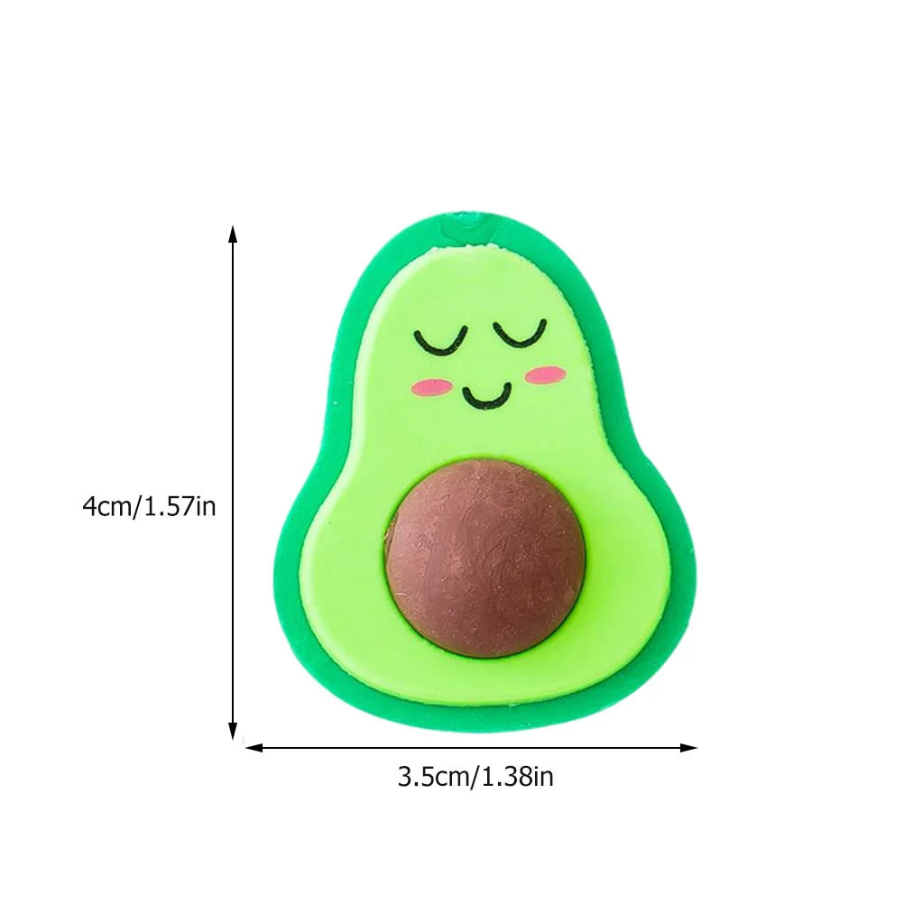 아보카도 어린이 교실용 미니 지우개, 작은 과일 상품, 어린이 벌크 연필, 36 개