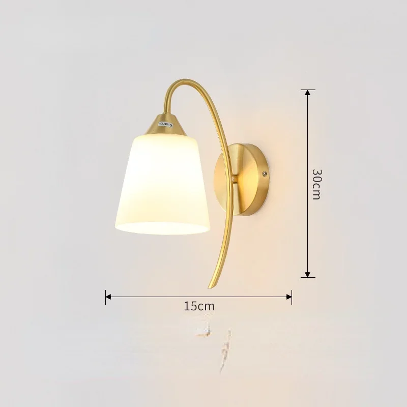 Modern Led Light Gold Glass Ball Wall Lamp Living Room Bathroom Bedroom Bedside Entrance Porch Indoor Lighting Decoration Lamp led wall lamp wall sconces light wall lamp