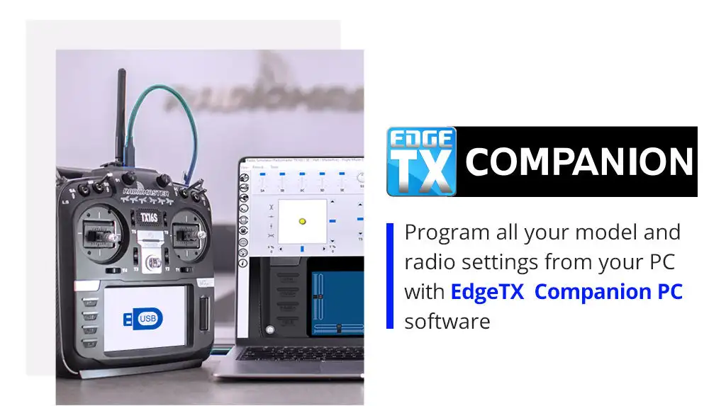 RadioMaster TX16S MKII MAX Radio Controller Joshua Bardwell Edition Hall Gimbals Transmitter Remote Control Support Drone 16 EdgeTX Companion PC software allows you to program all your model and radio settings from
