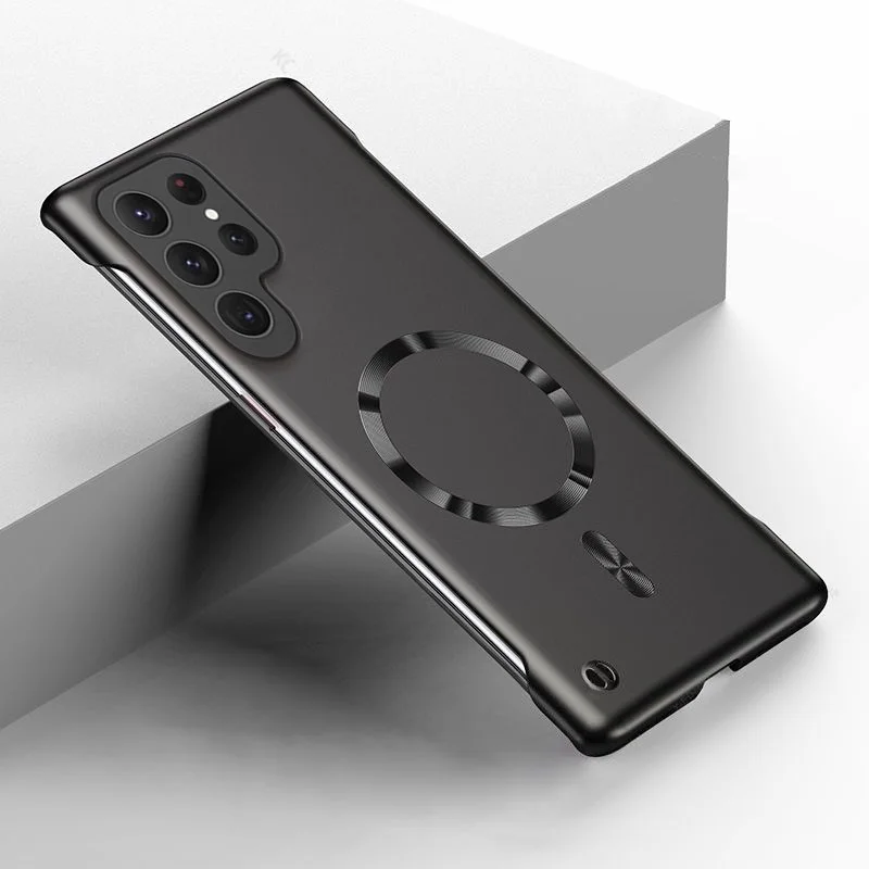 Enhanced Magnetic Wireless Charging Metal Paint Frameless Case Cover