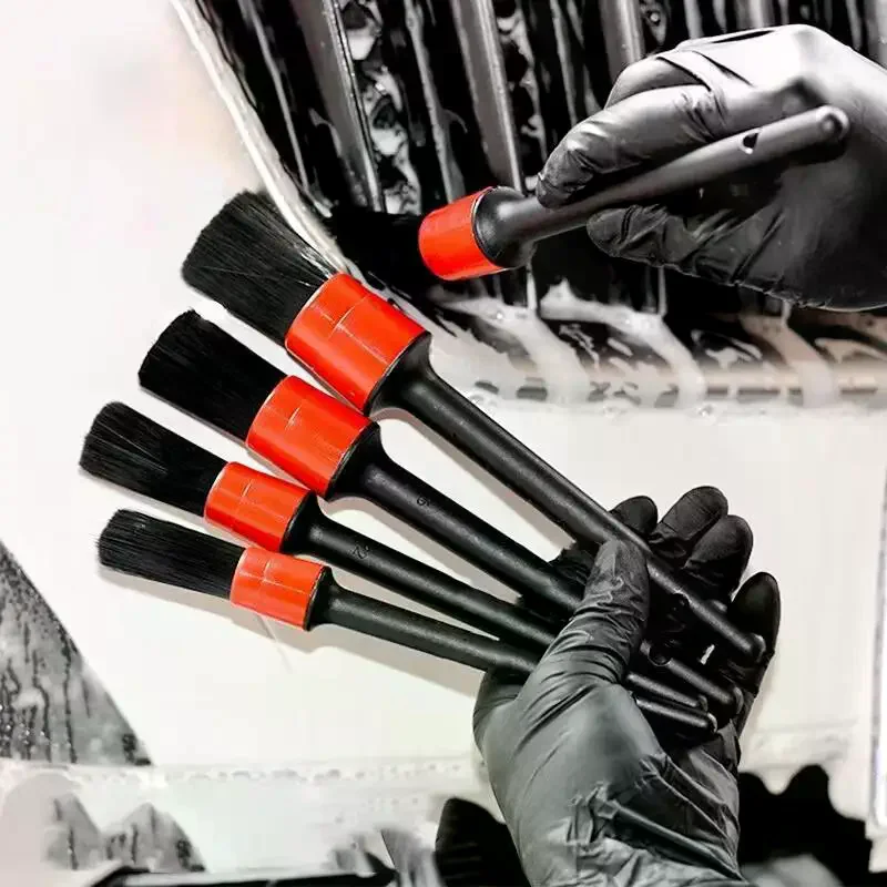 5종 자동차 디테일링 브러쉬 세트 프리미엄 섬유 다기능 청소 브러쉬 (휠, 엔진, 실내, 통풍구 세척 키트)