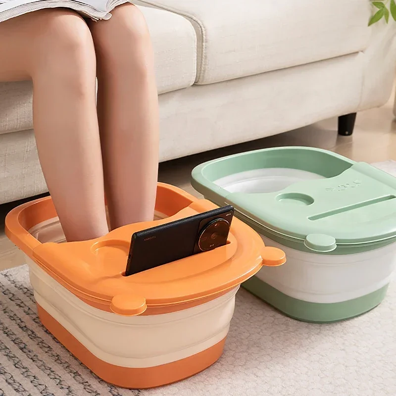 Foot Bath Bucket Foldable Foot Bath Bucket Massage Foot Wash Basin Home Laundry Tub Bucket Children's Bath Basin Portable Soak Tub