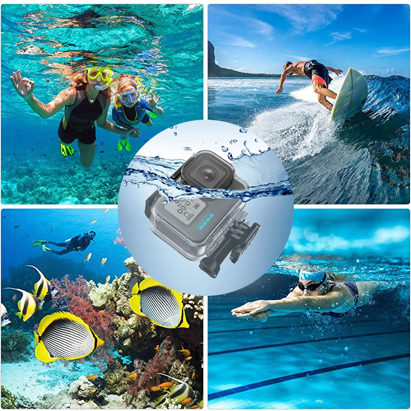 Étui étanche 60M pour GoPro Hero 11 10 9 - Coque de plongée