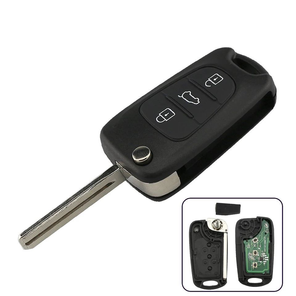 Guscio Cover Chiave Telecomando Pulsanti Silicone Chiave Auto - Ricambio Per Hyundai I20/i30 E KIA Cee'd/Rio Gommini Chiave Auto - Foto 1