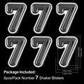 6pcs 7 Shaker