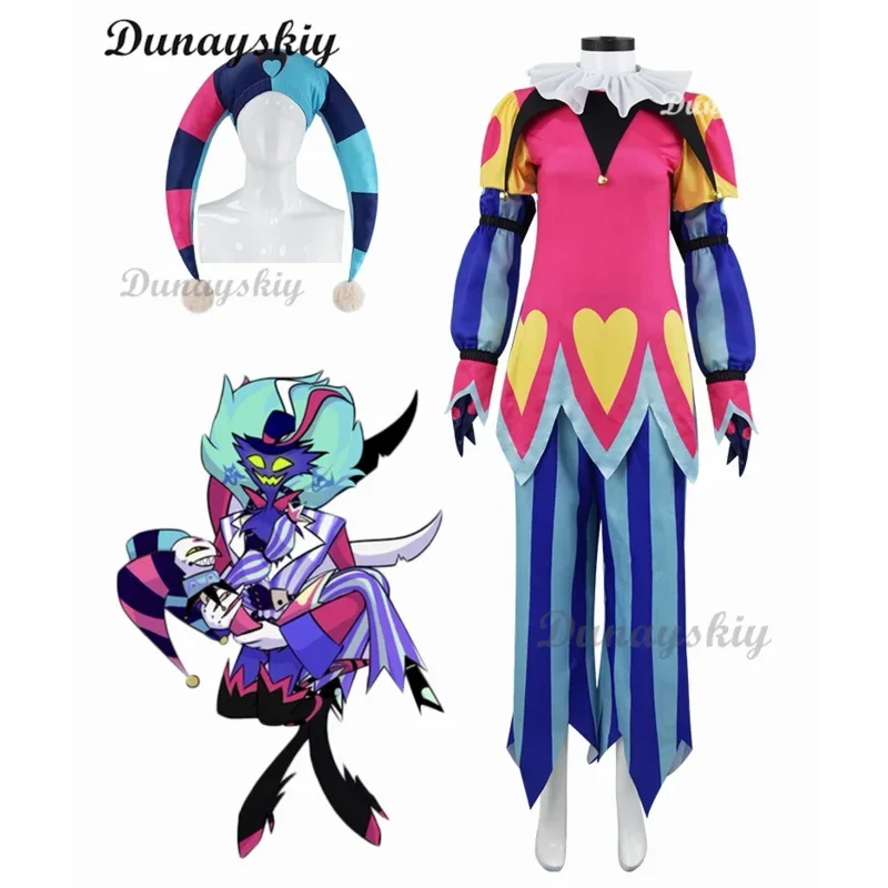 

Fizzarolli Cosplay Costume Clothes Uniform Cosplay Demon Devil Hell Halloween Party Performance Dress Unisex Stage Costume