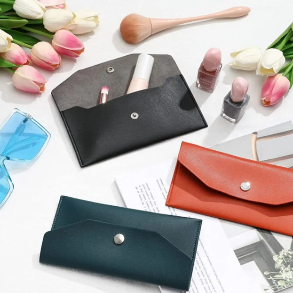 Envelope Wallet PU Leather Cash Envelope Women's Long Ferrule Name Card Holder Gift Clutch Bag