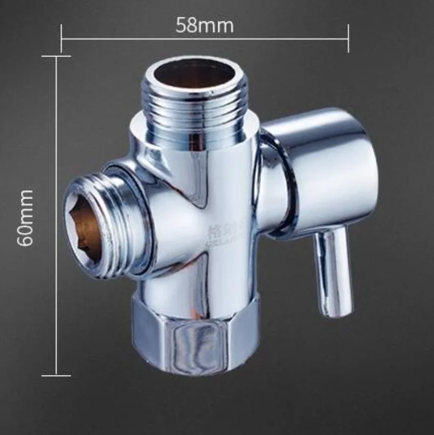 Bathroom Brass Diverter Valve 3 way BSP 1/2" 3/4" 4/4/4 4/4/6 4/6/6 Shower Tee Adapter Adjustable Shower Head faucet shower head diverter valve