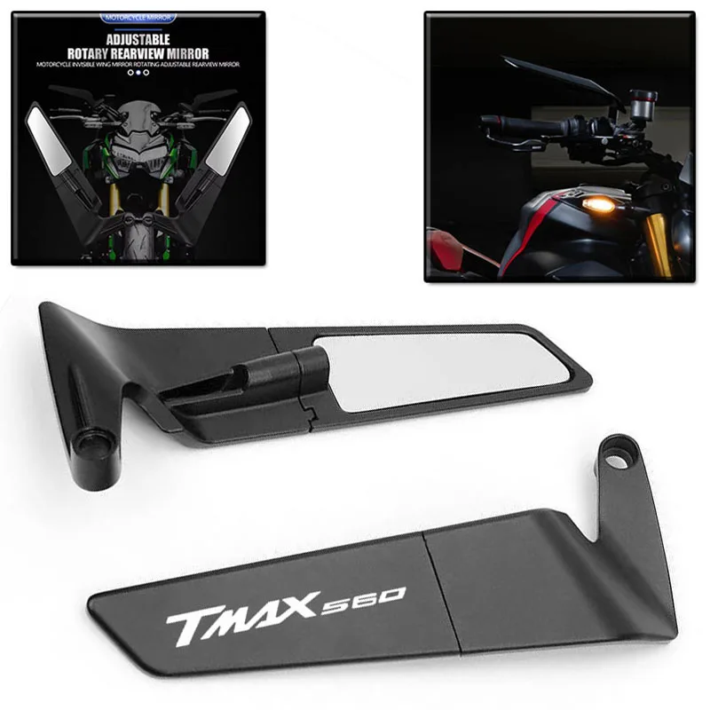 오토바이 액세서리 CNC 알루미늄 미러 스텔스 윙렛 리어뷰 미러 야마하 T-MAX 560용