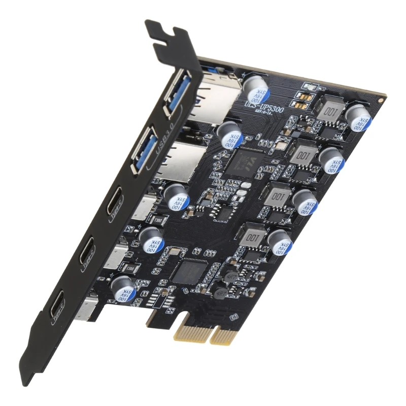 

5-портовый PCI-E-USB3.0 Type-A Type Компьютерная плата расширения USB-адаптер Pcie