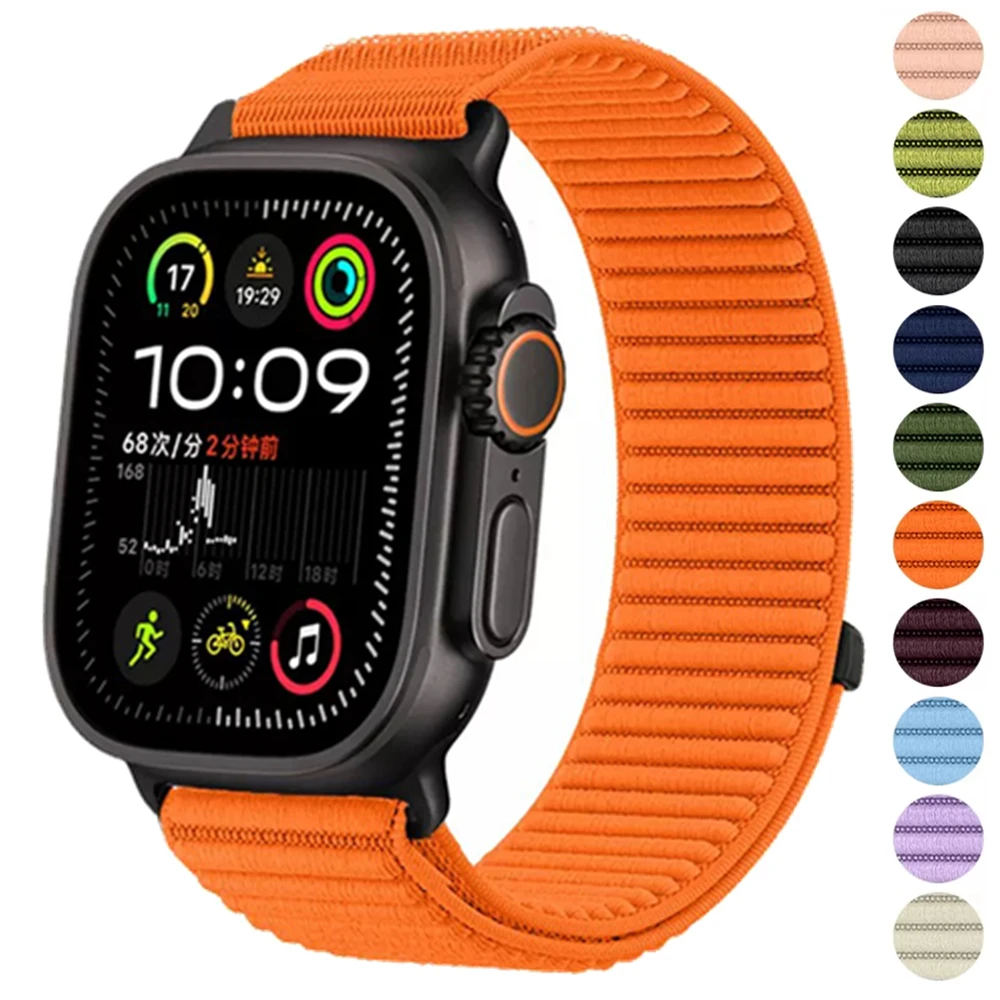 Nylon-Schlaufenarmband für Apple Watch Ultra 3 2 49 mm Band 45 mm 44 mm 41 mm 40 mm 38 Armband iWatch Serie 11 10 42 46 mm 9 8 7 6 SE 5 4