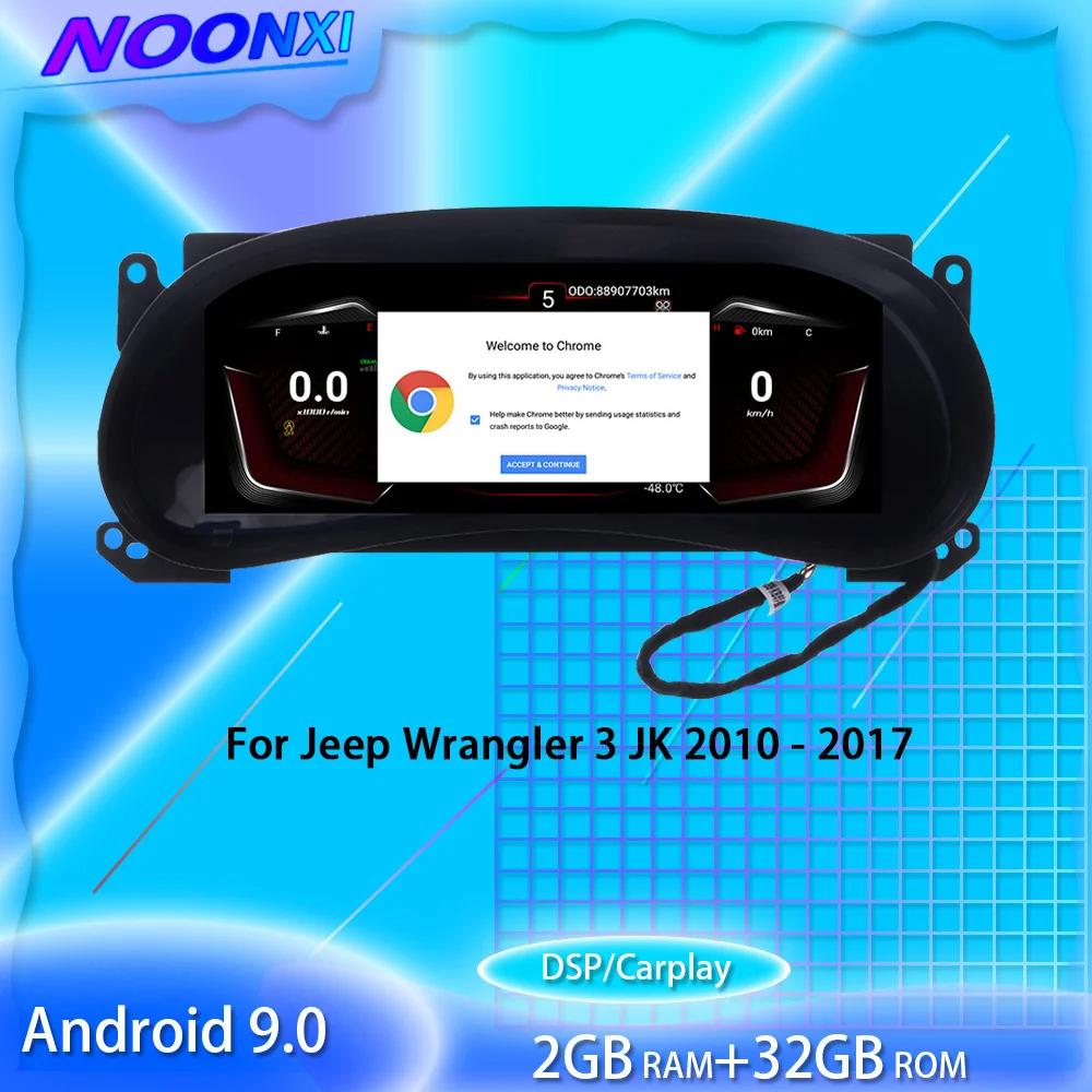 Спидометр для Jeep Wrangler 3 JK 12 3-2010 дюймов Android 2017 |