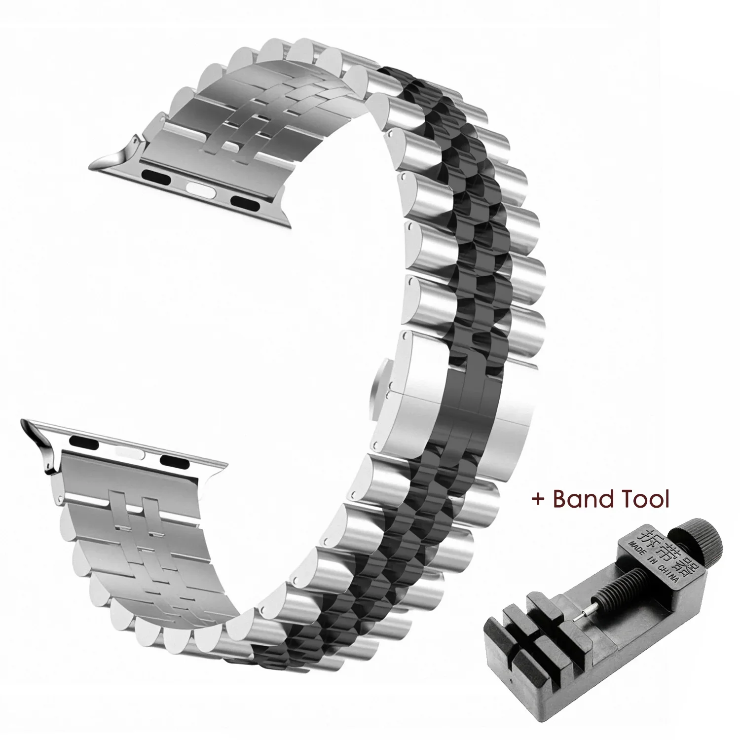 Premium Steel Strap for Apple Watch - Elegant Metal Replacement Bracelet