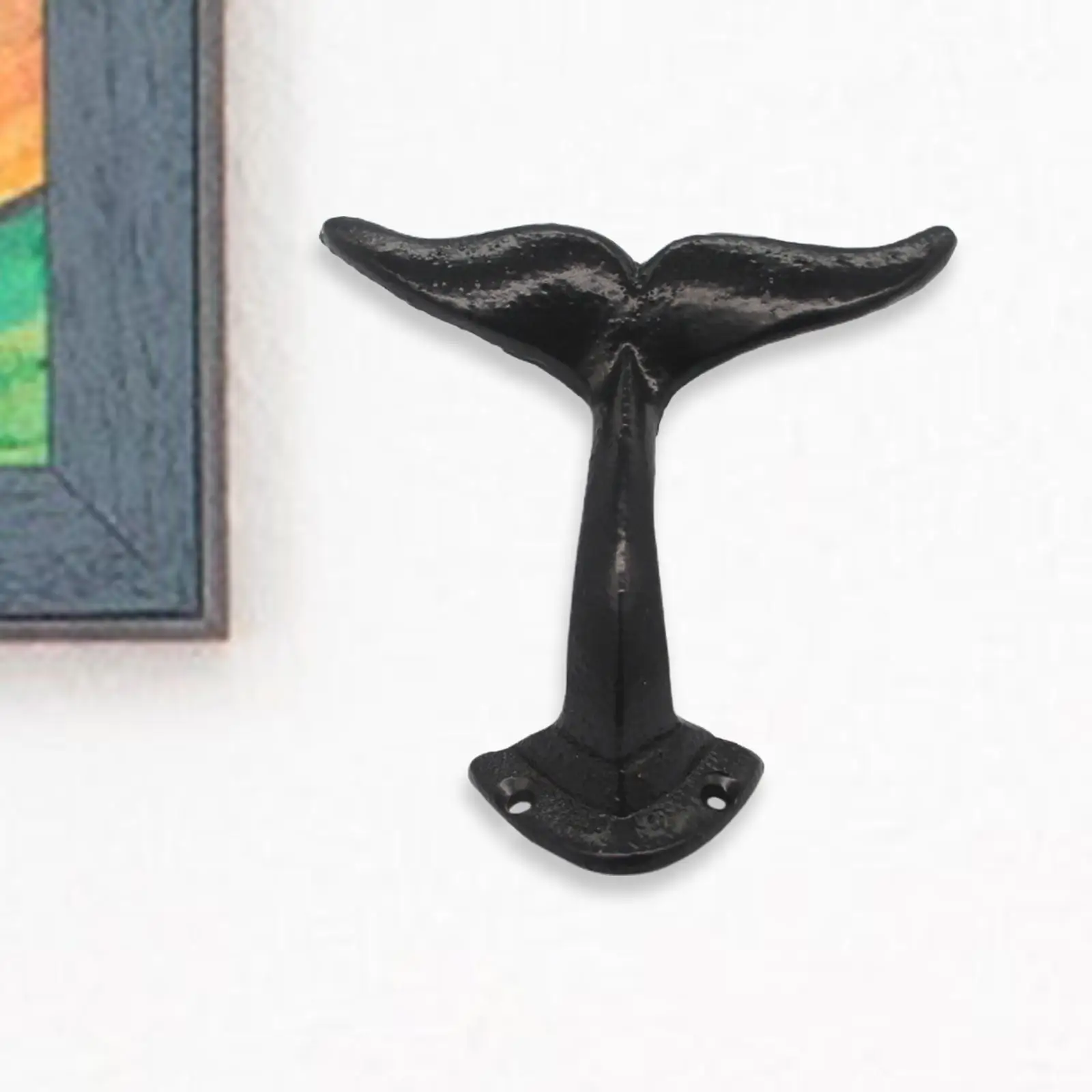Whale Tail Hook Clothes Hook Cast Iron Whale Tail Wall Hooks for Towels Living Room 4