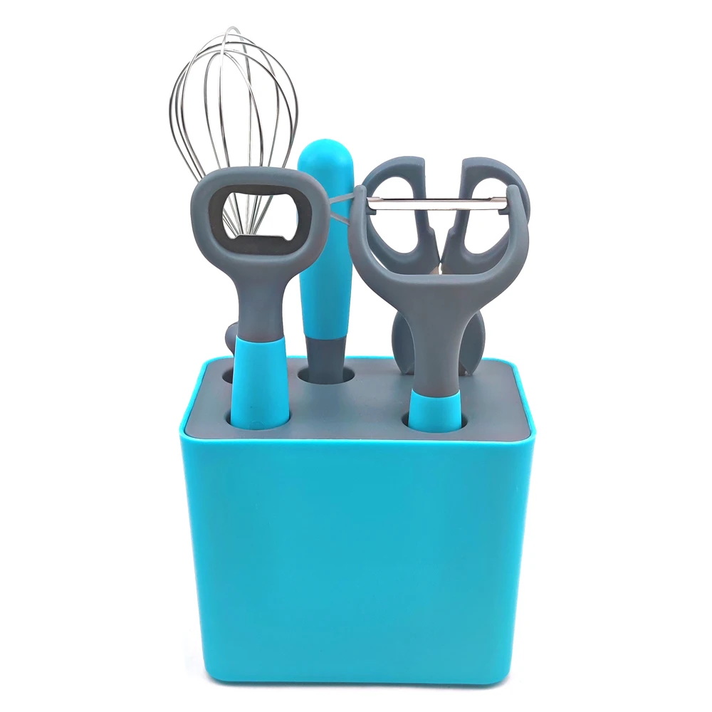 

Набор кухонных гаджетов 6 шт., кухонные ножницы, набор кухонной утвари с держателем, нож для чистки овощей, венчик, открывалка для бутылок, Овощечистка