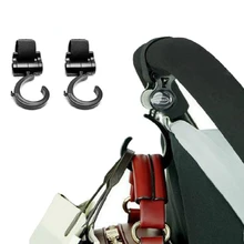  1/2pcs PU Leather Baby Bag Stroller Hook Pram Rotate 360 Degree Rotatable Cart Organizer Pram Hook Stroller Accessories 