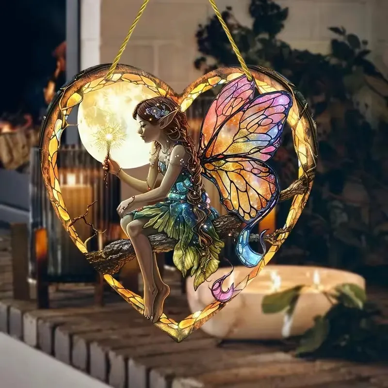 Enchanted Fairy Heart Suncatcher 3 | Enchanted Fairy Heart Suncatcher 3