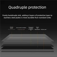 อ่างล้างจานสแตนเลส Transversal ด้านข้างหลุมขนาดใหญ่ Single Slot ในครัวเรือนโรงอาหารจานและล้างผักอ่างล้างหน้า 4