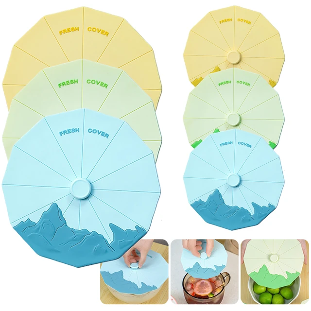 Silicone Lids Microwave Splatter Cover Reusable Food Suction Lids