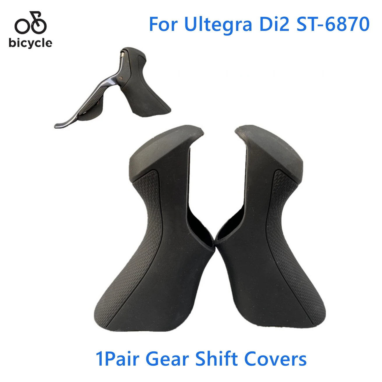 Description Picture 2 of item1 Pair Brake Gear Rubber Covers Hoods For Shimano-Ultegra Di2 ST-6870 Road-Bike Part Replacement Covers For Bicycle Brake Handle