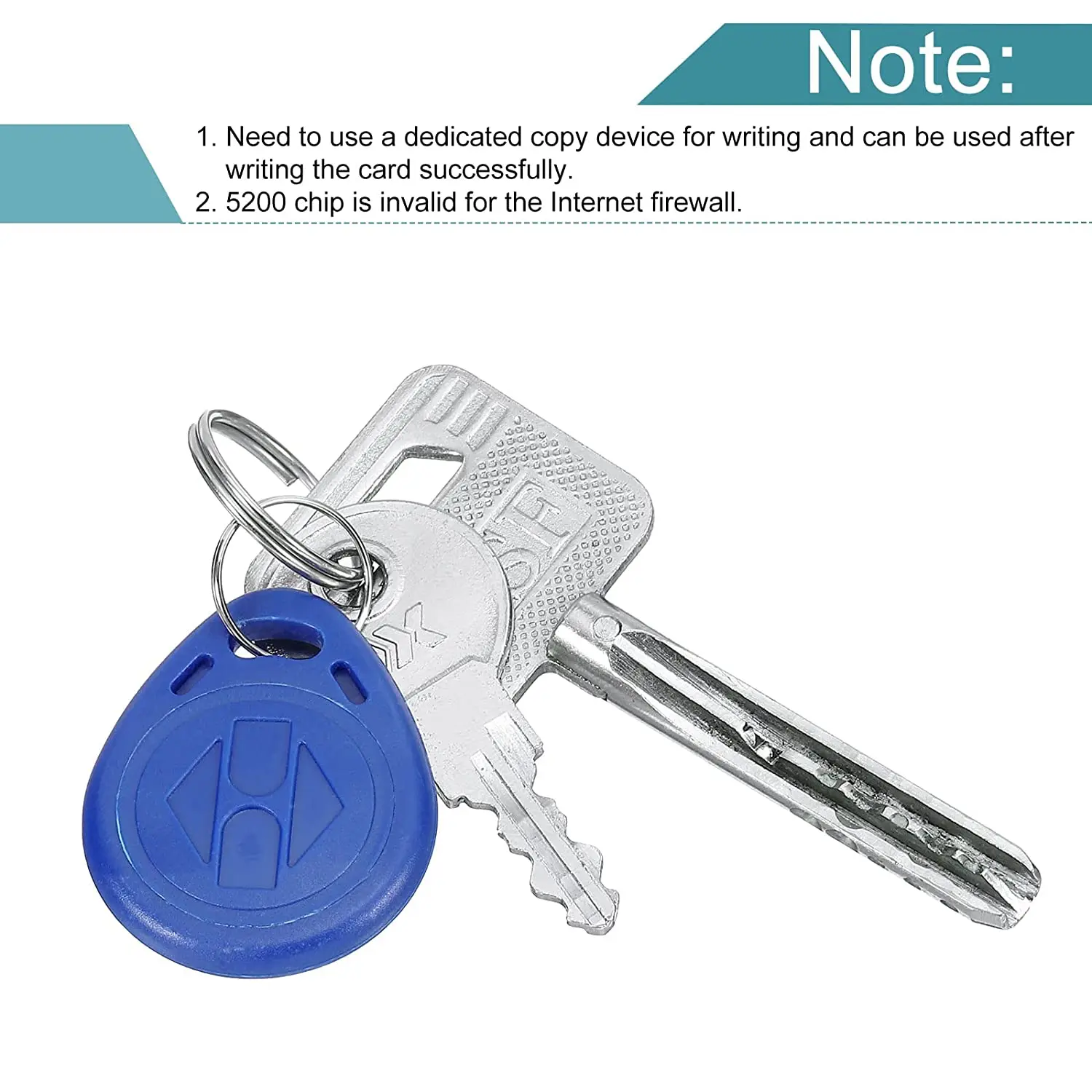 12-Piece Multi-Color RFID Keyfob Set with Rewritable Functionality