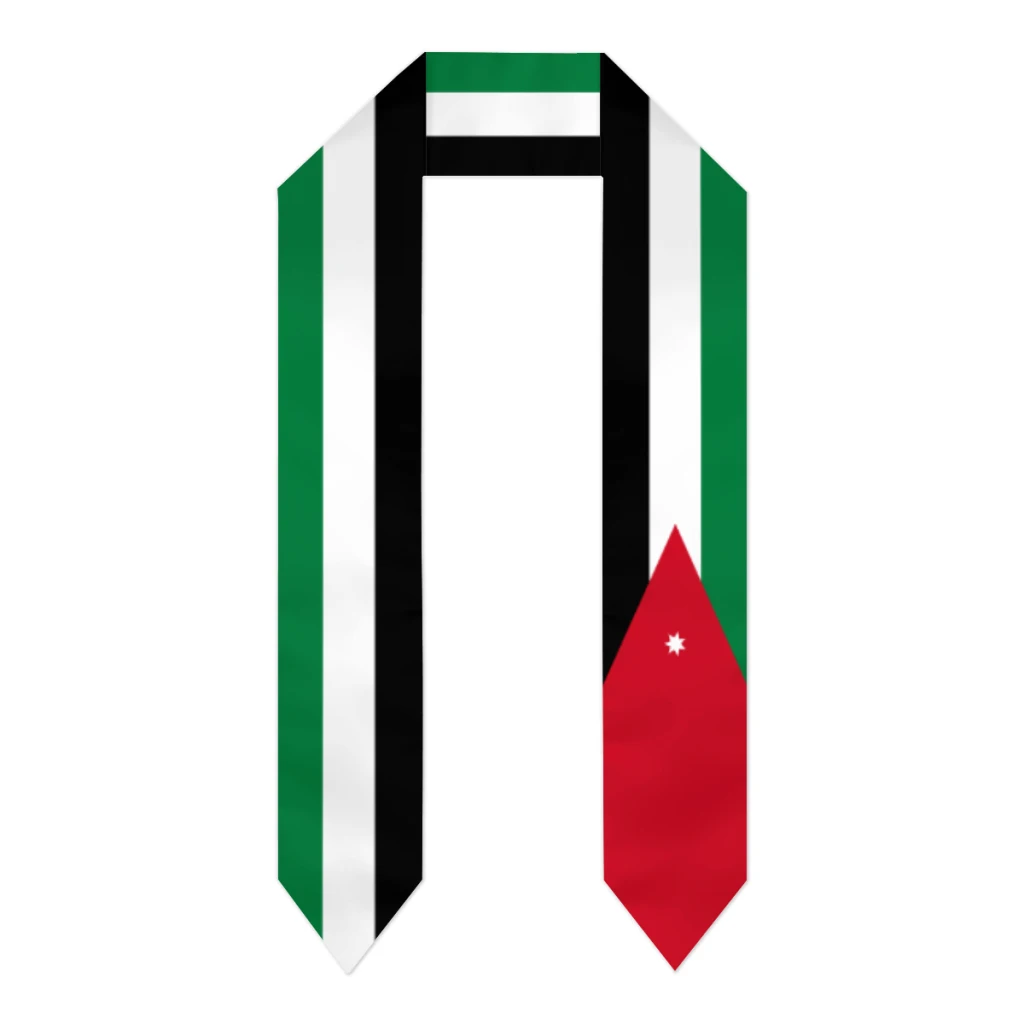 Jordan Flag Spessa Laurea Sash Stola Sciarpa Double Sided Honor Stola Per Studenti Di Laurea Classe Del 2024