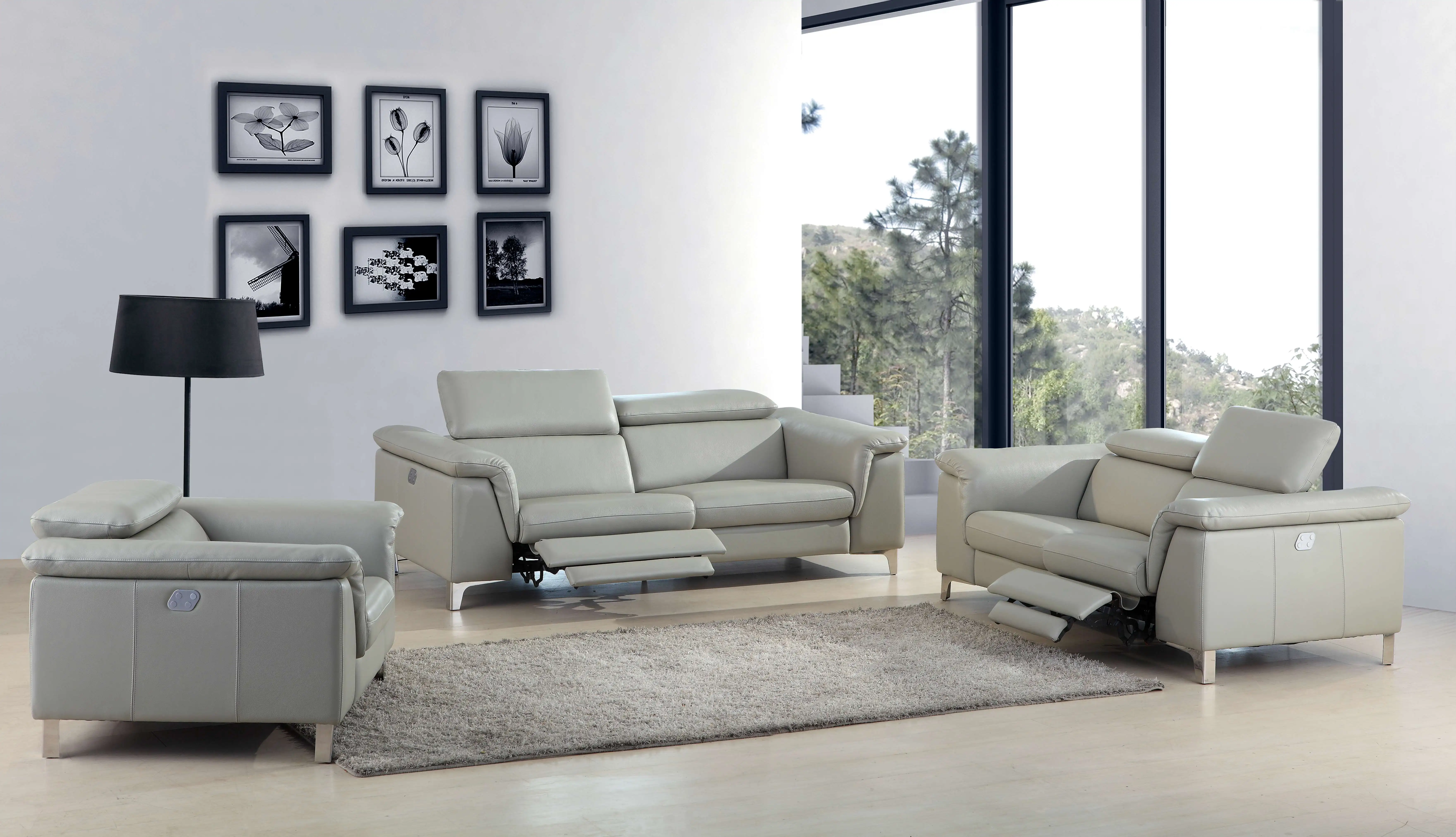 2022 sofas modernos para sala Modern leather sofa with electric recliner home  theatre sofa real leather living room| | - AliExpress