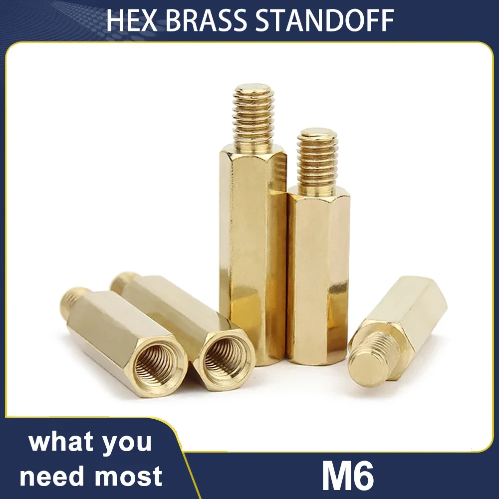 

Thread M6*L+8mm Hex Brass Standoff Spacer Screw Pillar Fixed PCB Computer PC Motherboard Female Male Standoff Spacer