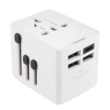  Universal Travel Adapter 5-in-1 Travel Charger Plug with USB Type-C Fast Charging Multi-function EU/UK/USA/AUS Power Sockets 