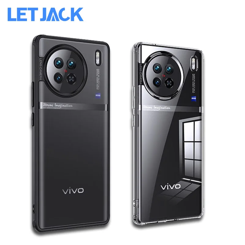 

Роскошный ударопрочный матовый чехол для Vivo X90 X80 X70 Pro Plus X Note, Прозрачный Акриловый чехол iQOO 8 Pro Neo 6 7, бампер, задняя крышка