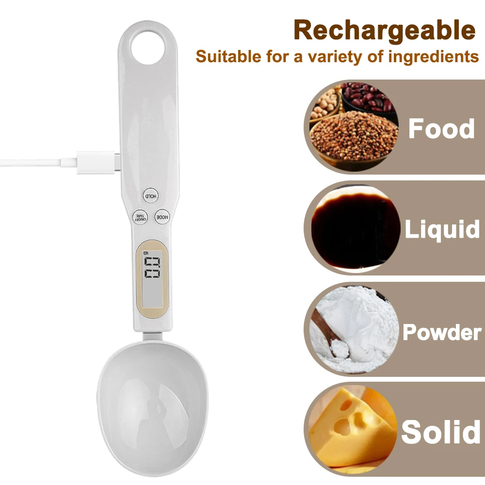 500g LCD Digital Kitchen Scale Electronic Cooking Food Weight Measuring Spoon Grams Coffee Tea Sugar Tools |