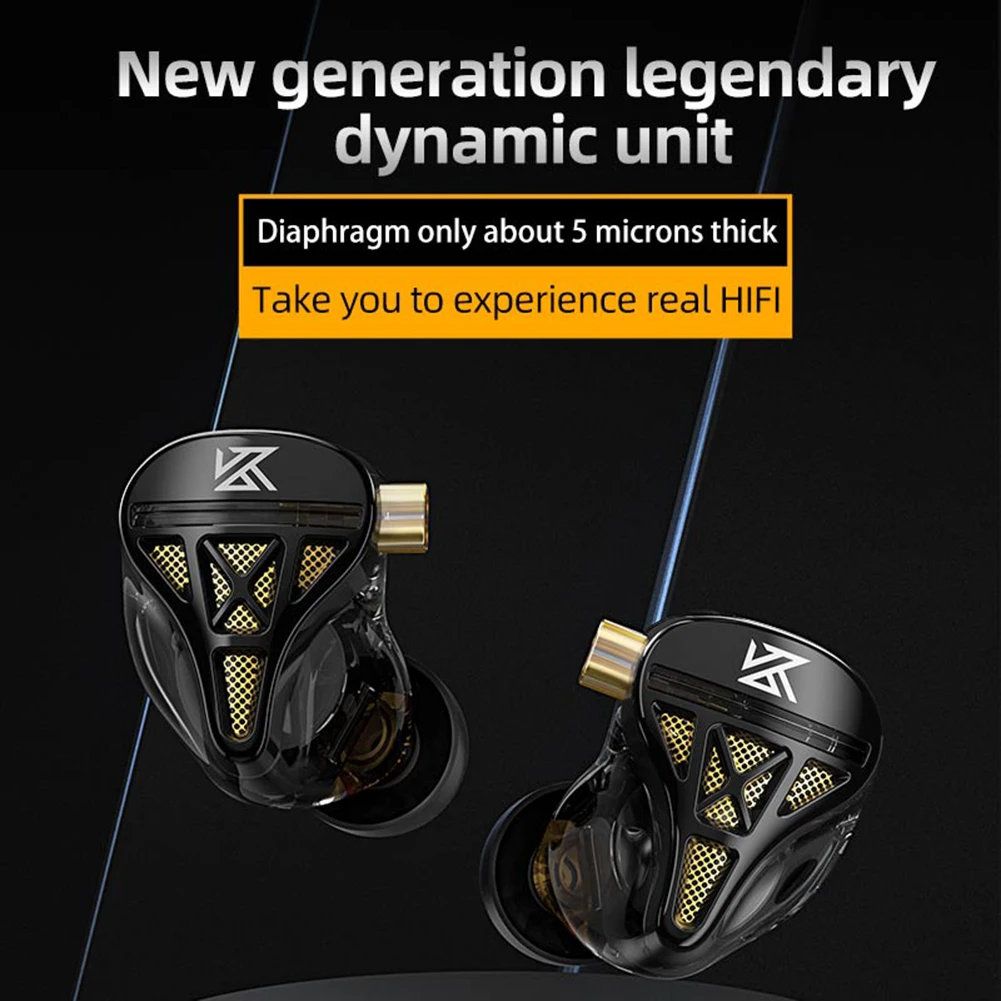 KZ-DQS 인이어 유선 이어폰, 3.5mm 플러그, 전문 하이파이 헤드셋, 노이즈 캔슬링 베이스 이어버드, 스포츠 게임 음악용