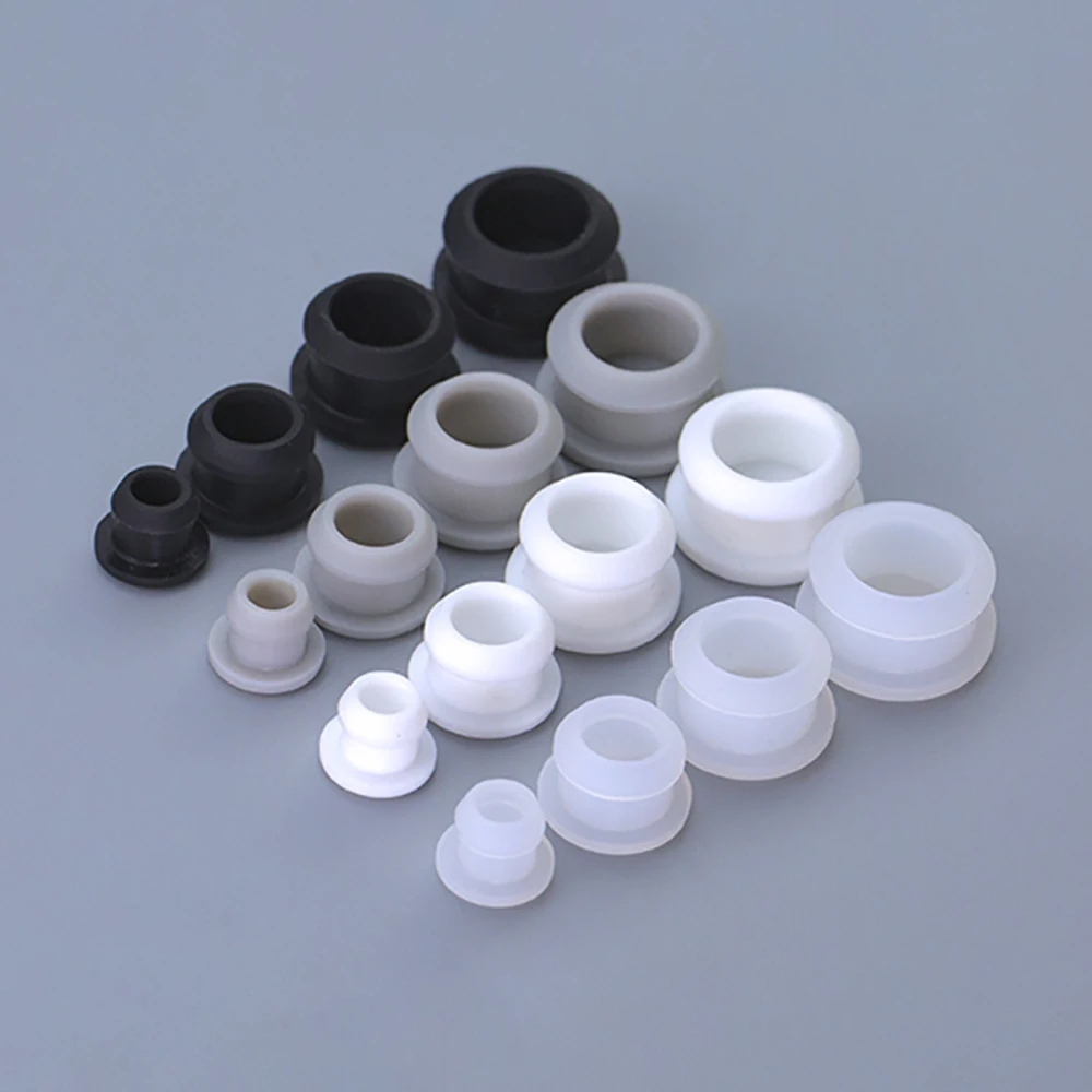 2.5mm-30mm Silicone Rubber Hole Caps T Type Plug Cover Snap-on Gasket Blanking End Caps Food Grade Seal Stopper
