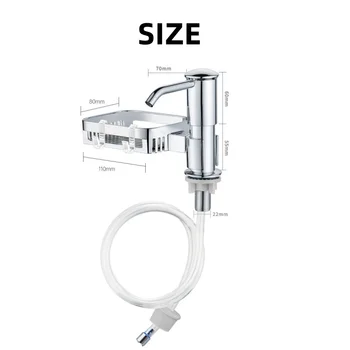 ที่กดสบู่เหลวแบบกดมือ 1 ชิ้น สำหรับอ่างล้างจาน ท่อต่อสำหรับใส่สบู่เหลว อุปกรณ์เสริมสำหรับอ่างล้างจาน 2