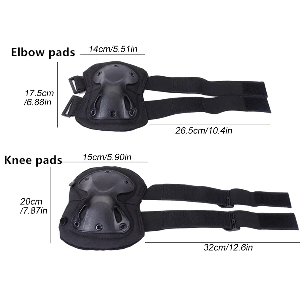 Tactical Knee Pads Elbow Protector Army Airsoft Outdoor Sport Hunting Safety Gear