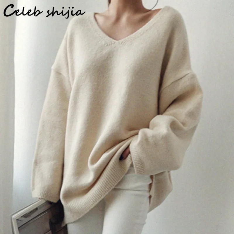 

Женские зимние свитера 2021 абрикосового цвета, вязаный пуловер с длинным рукавом, Женский винтажный Свободный вязаный джемпер в Корейском стиле, топы на осень