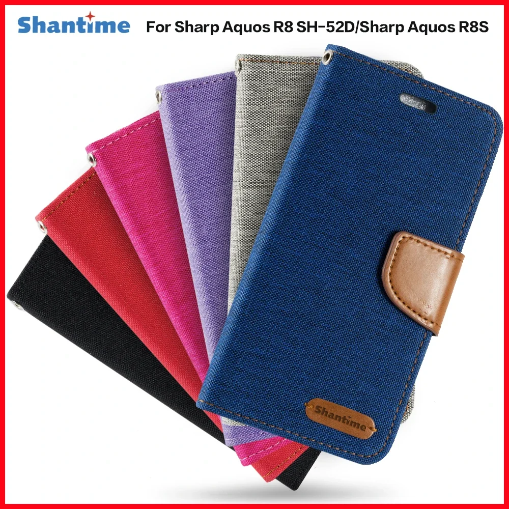 

PU Flip Case For Sharp Aquos R8 SH-52D Business Case For Sharp Aquos R8S Card Holder Silicone Photo Frame Case Wallet Cover