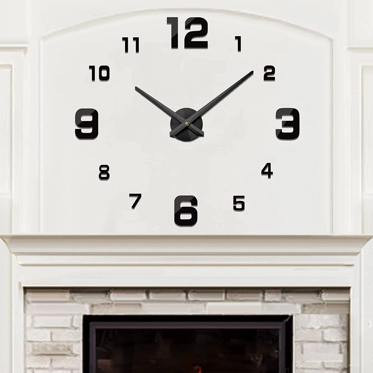 Modern Frameless DIY Wall Clock 130cm/51'' Large 3D Wall Watch Mirror Stickers for Minimalism Home Office Living Room Decoration wall clock wall clock sticker