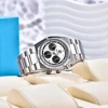 BENYAR 2024 New 40MM Multi Time Zone Three Eye Timing Luxury Men's Quartz Watch Stainless Steel Men's Quartz Watch Chronograph 4