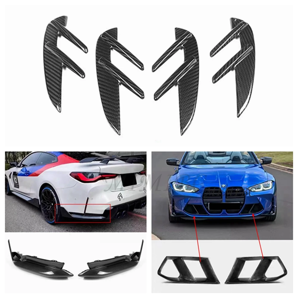 

FOR BMW G80 G82 M4 2021+Auto Air Intake Fender Vents Cover Trim OEM Dry Carbon Front Side Fender Air Vent Covers Trims