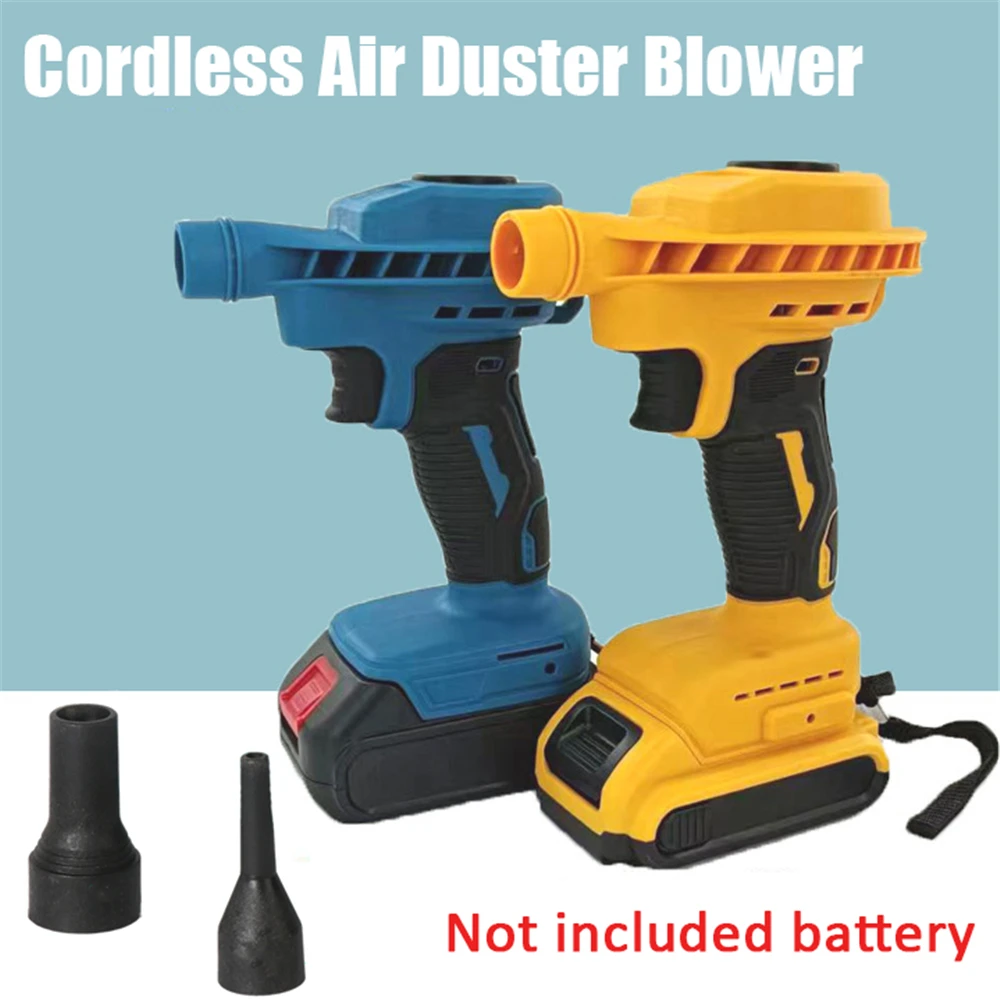 18V Cordless Air Duster Blower Electric Compressed Canned Air Spray Computer Keyboard Cleaning Power Tools For Makita Battery cordless air pump air duster for dewalt 20v battery no battery handheld compressed air mattress pump air blower for cleaning