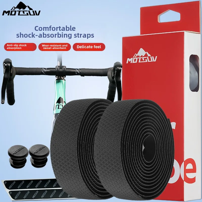 Bicycle Bar Tape EVA Camouflage Series Comfort Road Bike Handlebar Tape Leather Bike Bar with End Plugs-2 Rolls