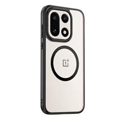Luxury Skin Feel Acrylic Magnetic Phone Cover with Wireless Charging Capability - OnePlus 15 (Magnetic Black)