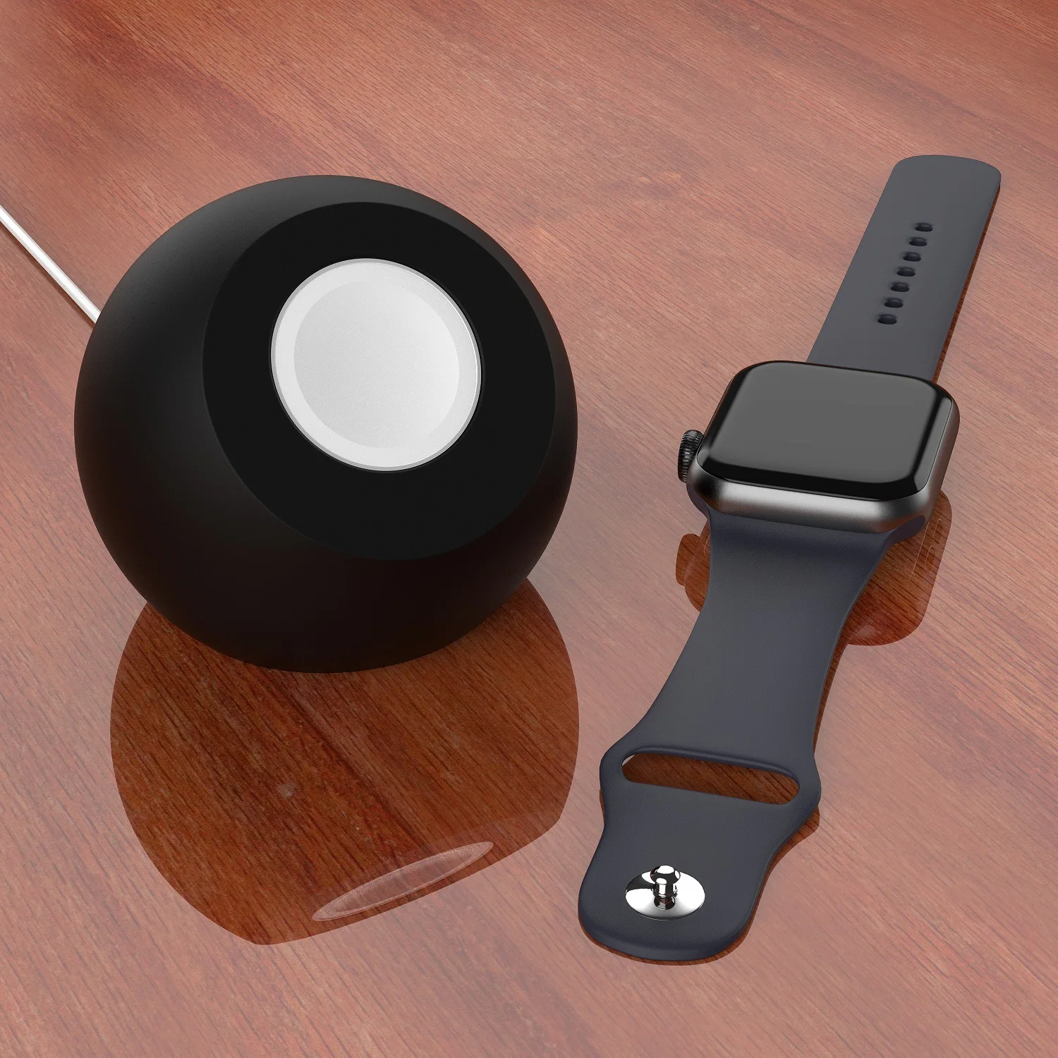 Magnetic Silicone Charging Holder For Apple Iwatch Series10 9 8 Ultra1/2 Safe Wireless Charger Dock Station Watch Charging Stand