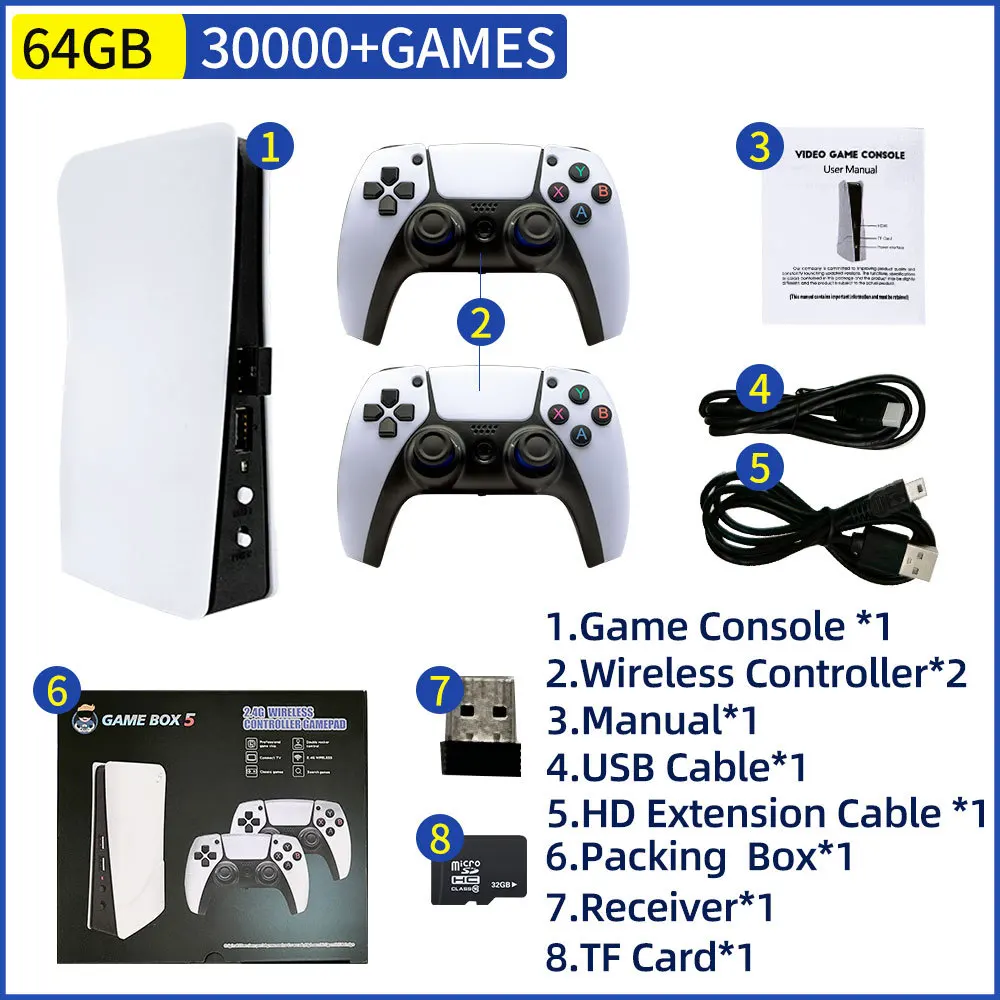 Game Stick, pré-instalado, 40000 + jogos grátis,