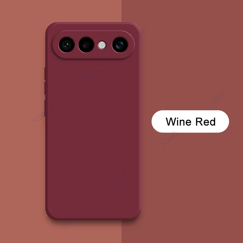 Luxury Square Liquid Silicone Shockproof Phone Case with Soft Lens Protection