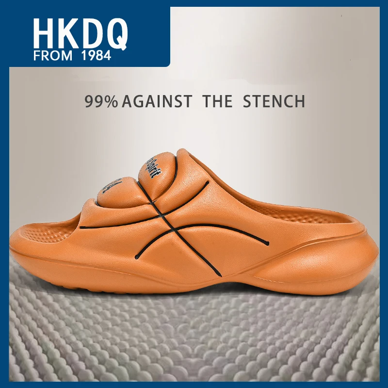 

HKDQ Summer Platform EVA Basketball Slippers For Men Fashion Lightweight Soft Men's Slides Comfortable Anti-slip Men's Slippers