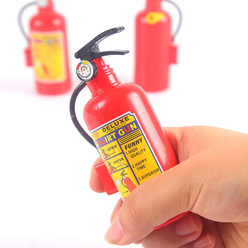 어린이 재미있는 미니 소화기 장난감, 전체 사람 장난 선물, 물총 스프레이, 어린이 소방관 전문 소품