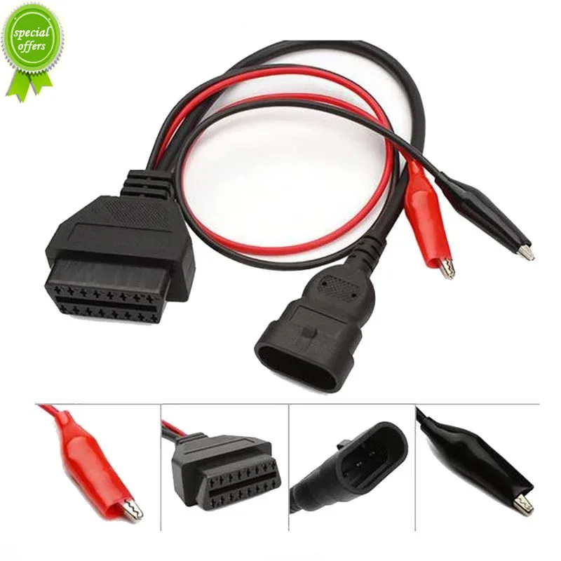 Per Alfa Lancia Obd 3 Pin A Obd2 16 Pin Connettore Obdii Obd-Ii Adattatore Auto Cavo Auto Obd Per Fiat 3Pin Con Elm 327 V2.1 Obd